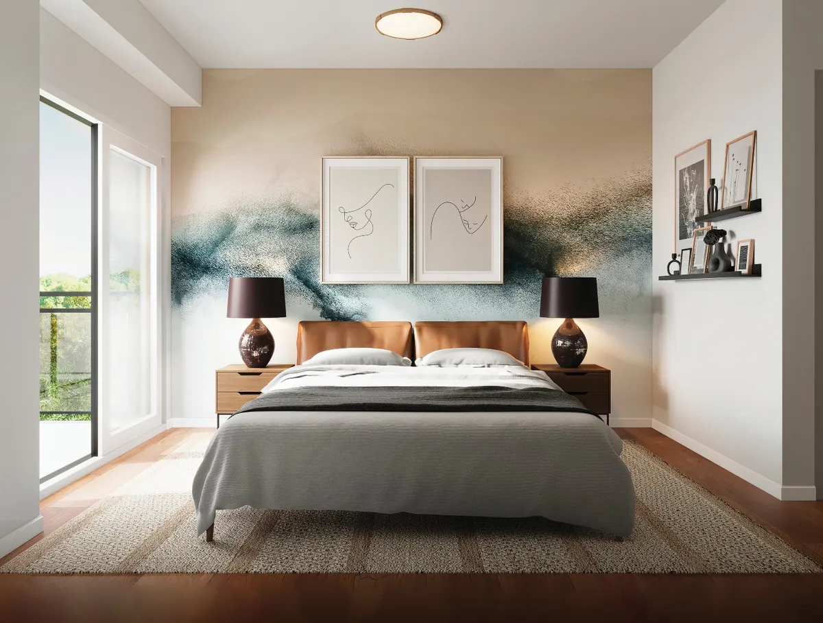 Rooftop terrace interior rendering, Heartlake Collection