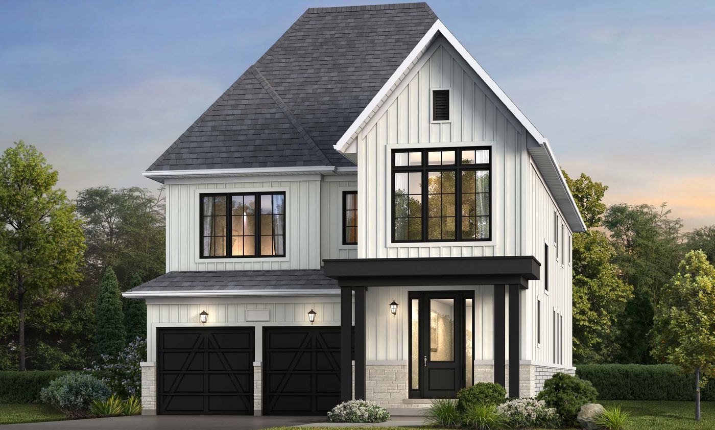 38' Single Detached elevation rendering, Ballantry Homes Hillsburgh
