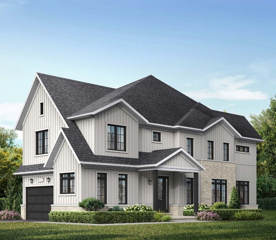 The Hawthorne, 32' Single Detached, Elevation A rendering