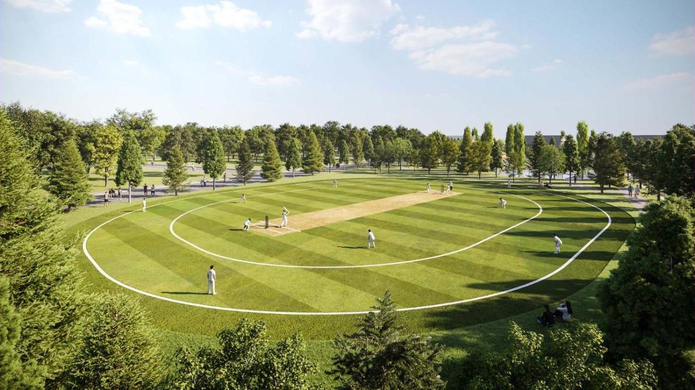 Cricket field rendering
